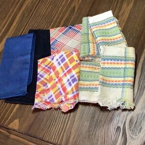 FINAL SALE PRICE Misc. Vintage Cloth Napkins x 9